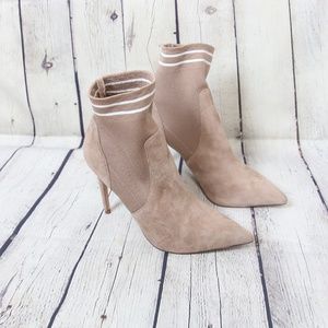 !! SOLD !! STEVE MADDEN Emilia Black Sock Booties Stiletto!!